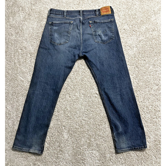 Levi’s 505 Men’s Jeans W38 L30 Dark Wash Straight Leg Denim - Picture 13 of 13